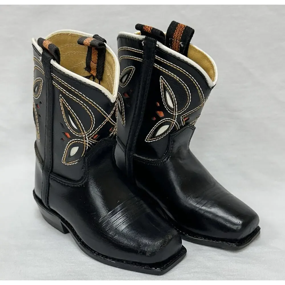 GREAT VINTAGE NEOLITE WESTERN COWBOY TODDLER LEATHER COWBOY BOOTS Size 4